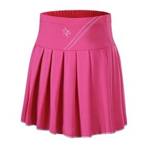 여름 스포츠 여성용 반바지 스커트 배드민턴 탁구 누출 방지 요가 골프 조깅 2 in 1, [01] M, [01] rose red