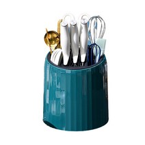 혼멘 주방 다기능 일체형 수납 칼 수저 보관함, 그린