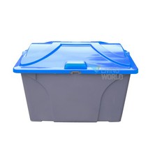 분리수거함O형(HDPE) 종이의류함 택배보관함 450L, 회색