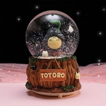 크리스마스오르골 뮤직박스 오르골 자동 눈 부는 수정 구슬 오르골 일본 만화 장식품 장식, sku-9