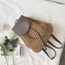 여름 센슈얼 백팩 위빙백 바캉스백 비치백 밀짚백 여성백