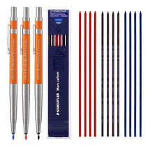 XENO 2.0 mm 리드 홀더 펜 샤프 드래프트 드로잉 목수 크래프팅 아트 스케치 샤프너 3개 팩 2.0mm Hb 1 튜브 레드 4블루 4 블랙 412 USA 미국