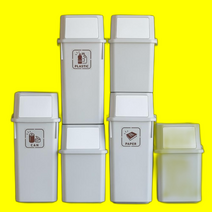 60L 가정 적층 휴지통 모리 40L 분리수거함 4p 재활용, 1개, 모리 휴지통 (그레이) 40Lx3p+60Lx1p
