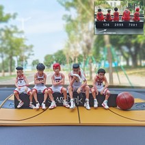 슬램덩크 피규어 자동차 데스크 장식품 차량 주차 번호판 미니어처, 화이트 + 주차 카드+ 옐로우 패드