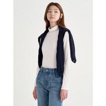 [빈폴레이디스] [Essential] 아이보리 면 혼방 터틀넥 티셔츠 BF2X41CE60