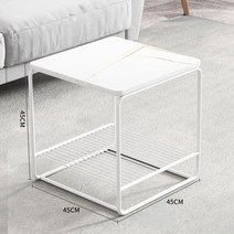 사이드 테이블 침대 미니 쇼파 디자인 인테리어 간이 탁자 소형 거실 수납 선반, 스몰 화이트:45*45*45cm