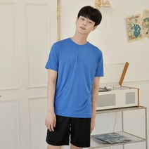 [바보사랑] 싱글 스판 라운드 반팔 티셔츠 (남여공용)