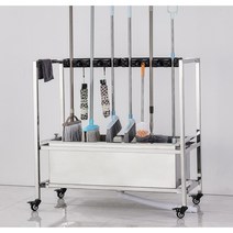 이동식 청소도구 정리대 정리함 거치대 걸이 스텐, 1, 대형 8 견인 10 후크