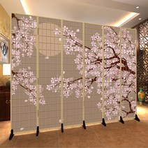 제사병풍 미니병풍 6폭 8폭 접이식 미니파티션 앵커 배경 일본식 스크린 파티션 거실과 바람 모조 격자 패션 장식 식사 로스팅 레스토랑 접는 아름다움, [65] 커스터마이즈: (높이 1.8미터, 너비 3.6