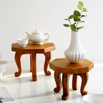 팔각 호족반 원목 다용도 미니교자상 25X25X18.5cm, 중형