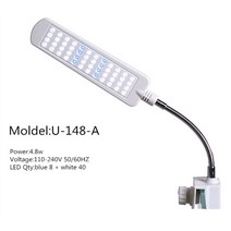 어항수초 수초어항 수족관용품 수족관 Led 조명 방수 클립온 램프 LED 식물 성장 화이트 컬러 라이트 슈퍼, [10] U148A Black