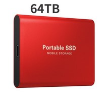 고속 외장 하드 드라이브 GB 1TB 2TB 4TB 8TB 16TB USB3.1 SSD 500 인치 휴대용 32TB 디스크 노트북용 2.5, [04] 64TB Red
