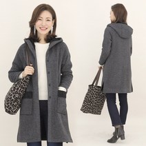 애비뉴투지 엄마옷 후드 밍크 융 기모 안감 여성 가을 겨울 두툼 하프 주머니 가디건 J11032 50대 60대