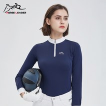 여성 승마 장비 긴팔 티셔츠 봄과 여름 승마 편안한 통기성 얇은 기사 대회 의류 여성용 탑스, 하늘색, 165