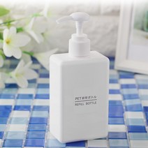 샴푸 로션 소분정리 화이트 사각 리필용기(100ml) 욕실자동디스펜서 물비누기 부착형 바디워시통
