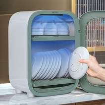Detao 식기 살균기 건조기 식기살균건조기 식기 살균기 식기 건조기 35L 대용량 UV자외선 살균 USB 충전 그린 브라운