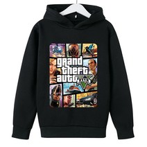 Grand Theft Auto GTA 5 대형 후드 긴 소매 스트리트 스타일 자켓 코트 유니섹스 gta5 게임 스웨트 셔츠
