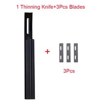 가죽 피할기 재봉틀 안전 Beveler Skiver 얇은 칼 트리밍 도구 Leathercraft 커터 절단 Skiving 조각, [01] Black-3Pcs Blades
