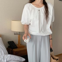 [기타] [린다샵]테스팃 나그랑 라운드넥 밴딩 블라우스