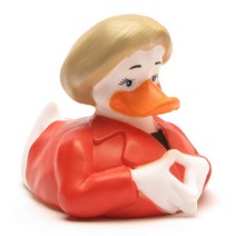 Angie Merkel 고무 오리 I Squeaky Duck L: 7.5cm 독일 연방 총리, 한개옵션0
