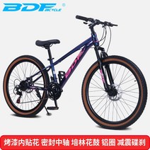 클래식 BDF 전기 자전거 24/26 인치 도로 산악 자전거, 퍼플 26인치 21단