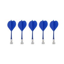 다트 5 개몫 6.7g 8cm 땡기 대상 게임 플라스틱 다트 날개 양면 마그네틱 보드 용 마그네틱 다트 그린 블루 레드 옐로우 컬러, 블루 컬러5개