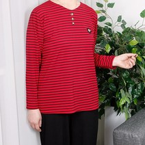 줄무늬골지티셔츠2종9색상 봄가을긴팔티 중년여성의류
