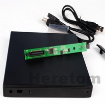 외장cd롬 디비디플레이어 리더기 Heretom 127 미리메터 USB 20 외부 DVDCDROM 케이스 IDE PATASATA 광학 디, 한개옵션0