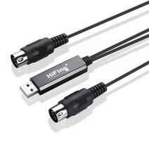 usbmidi 2세트단 HiFing-USB 인아웃 MIDI 케이블 원 인원 인터페이스 5 핀 라인 컨버터 PC-뮤직 키보드, 01 2m