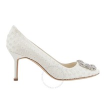 Manolo Blahnik 여성용 항기시 주얼 버클 펌프스 브랜드 사이즈 36(미국 6)