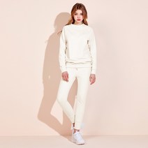 [아키클래식] 여성 트레이닝복 세트 아이콘로고 맨투맨 + 조거팬츠 / 크림화이트