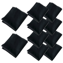 렌즈소녀 초극세사 안경닦이 10p, 10장, 15 x 18cm 블랙