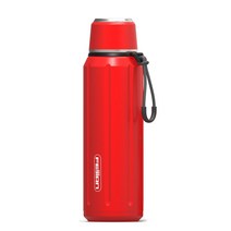 스텐 보온물병 대용량 텀블러 여행 스포츠 스테인레스 머그컵, 2.600ml - 빨간