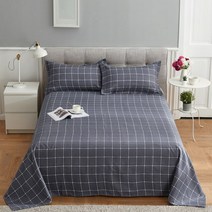 라지킹침대 퀸 킹 침대 플랫 시트 Comefortable 서리로 덥은 기숙사 청소년 매트리스 커버 일반 침구 Bedsheet, [04] 230cmX250cm, [01] 1