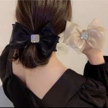 샤랄라 큐빅 리본 머리끈 레이스 셀프웨딩 머리끈(상상직구몰)