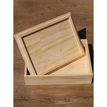 공간박스 나무상자제작 큐브 레트로 삼나무 원목칼라, 나무상자(50x30x10)+덮개포함