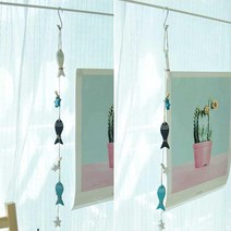 아이방꾸미기 나무 별 물고기 모빌 가렌더 유치원가랜드 아기방용품 감성인테리어 아기셀프촬영소품 100일, 화이트