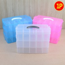 대형 3단 뜨개실 보관함 털실 레고 블럭 미니카 털실 장난감 정리함, 핑크