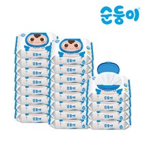 순둥이 프리미엄 무향 플레인 물티슈 휴대캡형 20매 20팩(cP-com) 유아물티슈, 20팩