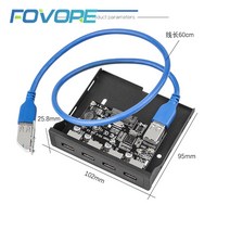 PCI E to USB 3.0 PC 전 패널 3 확장 카드 PCIE USB3 어댑터 3.5 플로피 USB3.0 브래킷 PCI Express 라이저, 단일옵션