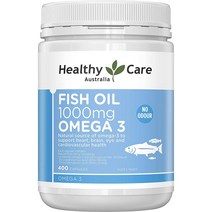 Healthy Care 심장 뇌 눈 및 심혈관 지원 천연 오메가 3 피쉬오일 1000mg 400소프트젤 -호주직송