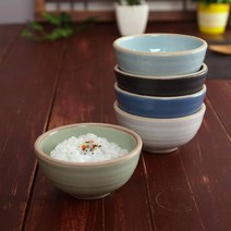 EM_예쁜 핸드메이드도자기 그릇홈세트 여주 소야 아름 다이여트 밥공기 (5컬러) 도자기그릇, 우노이 블루