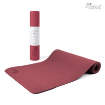에코리즈 뉴컴포트 원톤 6mm 요가매트 + 스트랩, 고딕로즈
