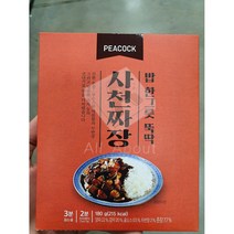 피코크 PEACOCK 밥 한그릇 뚝딱 사천짜장 180g 춘장 굴소스 두반장 매콤 간편 조리, 4개
