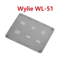 용접 용품 Amaoe BGA 스텐실 EMMC UFS 플래시 Nand Reballing 221 169 254 메모리 칩 지원 Macbook A1370 A, 07 Wylie WL-51 Silver