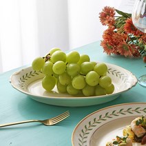 시라쿠스 올드 아이보리 정품 로렐 테이블웨어 오벌접시 28cm, 블루로렐