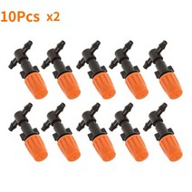 10/20Pcs Micro Drip Irrigation Misting Nozzles Garden Adjustable Watering Sprayer Atomizing Sprinkle, [02] 10Pcs  x2