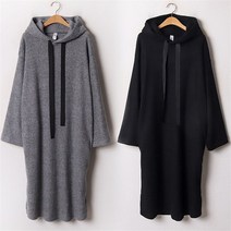 나야홍 여성의류 GO 기모니트후드롱원피스 B686H001 빅사이즈 (6462331)