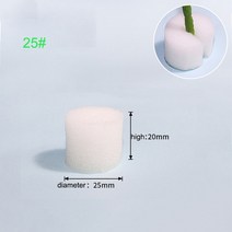 수경재배스펀지 50pcs 흙이없는 메쉬 그물 바구니 식물 야채 성장 보육 컵 냄비 스폰지 트레이 aeroponic veg planter clone colonization q1, 스펀지 25호