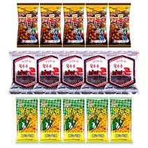 추억의 옛날 과자 3종 세트 꾀돌이5봉+브이콘5봉+밭두렁5봉, 1팩